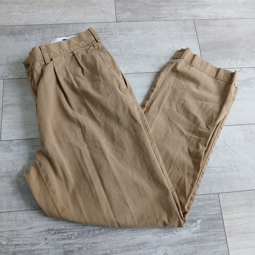 Polo Ralph Lauren Classic Fit Pleated Khaki Pants Mens Size 38x30 Cotton